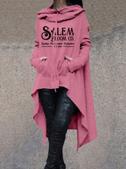 Fashion Print Irregular Long Sleeve Sweatshirt