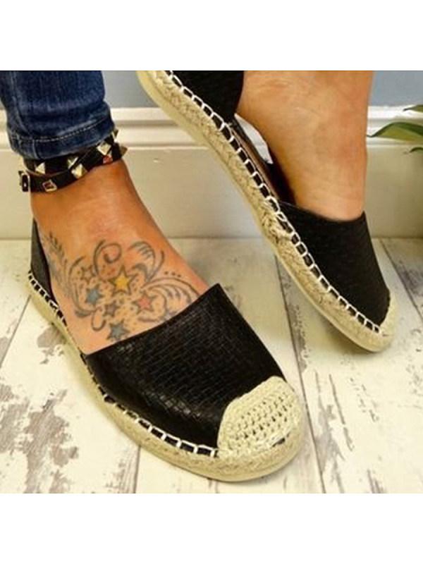 Plain Flat Ankle Strap Round Toe Casual Date Flat Socofy Sandals