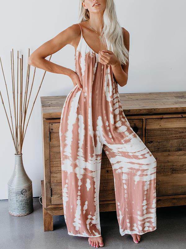 Chic Women Street style Printed Strapless Jumpsuits