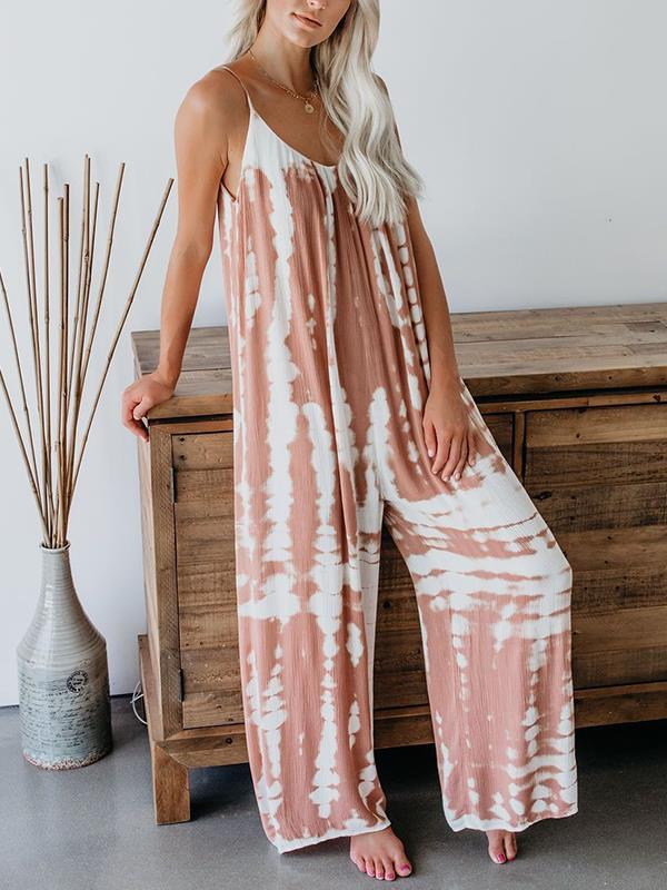 Chic Women Street style Printed Strapless Jumpsuits