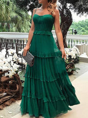 Elegant strapless green women long evening dresses