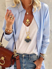 Plain chiffon long sleeves women Blouses