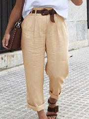 Casual pants loose plain women long pants
