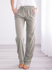 Cotton And Linen Casual Trousers