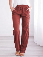 Cotton And Linen Casual Trousers