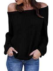 Autumn Winter Off Shoulder Woman Sexy Sweaters