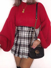 Fashion Round Neck Long Sleeve Knit Sweater