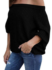 Autumn Winter Off Shoulder Woman Sexy Sweaters