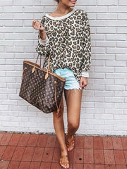 Colorful Leopard Autumn Long Sleeve Sweatshirts