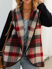 OL Winter Street Style Plaid Coat