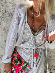 Casual loose holiday lace dress