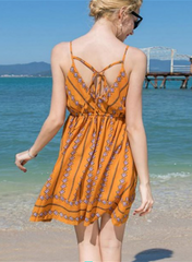 Chiffon Floral-Print Beach Mini Dress