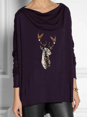 Christmas Graphic Printed Crew Neck T-shirts