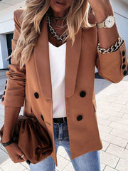 Fashion Lapel Long sleeve Double-breasted Blazer Coats