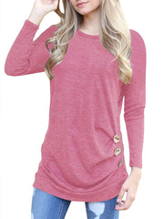 Round Neck Plain Woman T-shirts