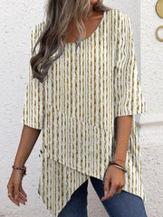 Crew Neck Casual Shirts & Tops