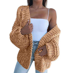Casual Loose Pure Long sleeve Knit Cardigan