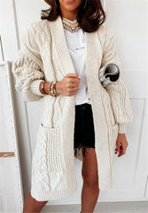 Chic warm soft knit Twist knit sweaters cardigans