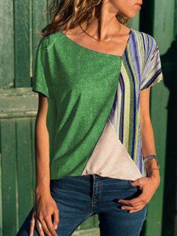 Colorful stripes with contrasting collars  T-shirts