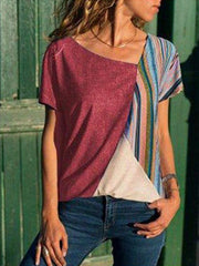 Colorful stripes with contrasting collars  T-shirts