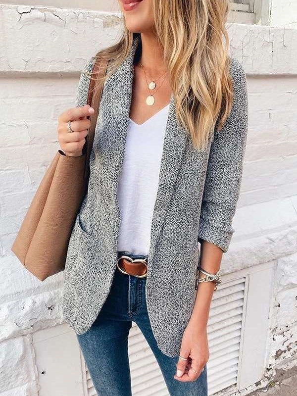 Casual Lapel Long sleeve Blazer