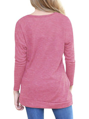 Round Neck Plain Woman T-shirts