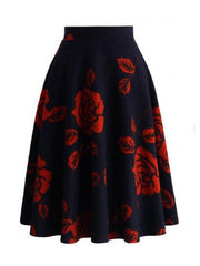 Woman Print Flory Customized Material Date Skirts