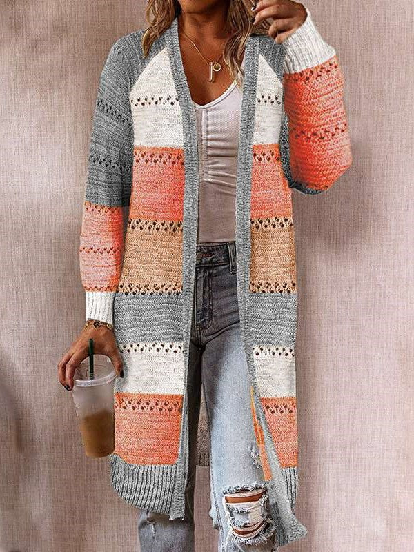 Fashion Gored Long sleeve Knit Coats