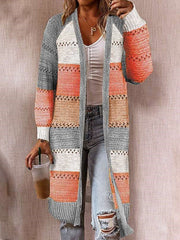 Fashion Gored Long sleeve Knit Coats