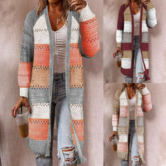 Fashion Gored Long sleeve Knit Coats