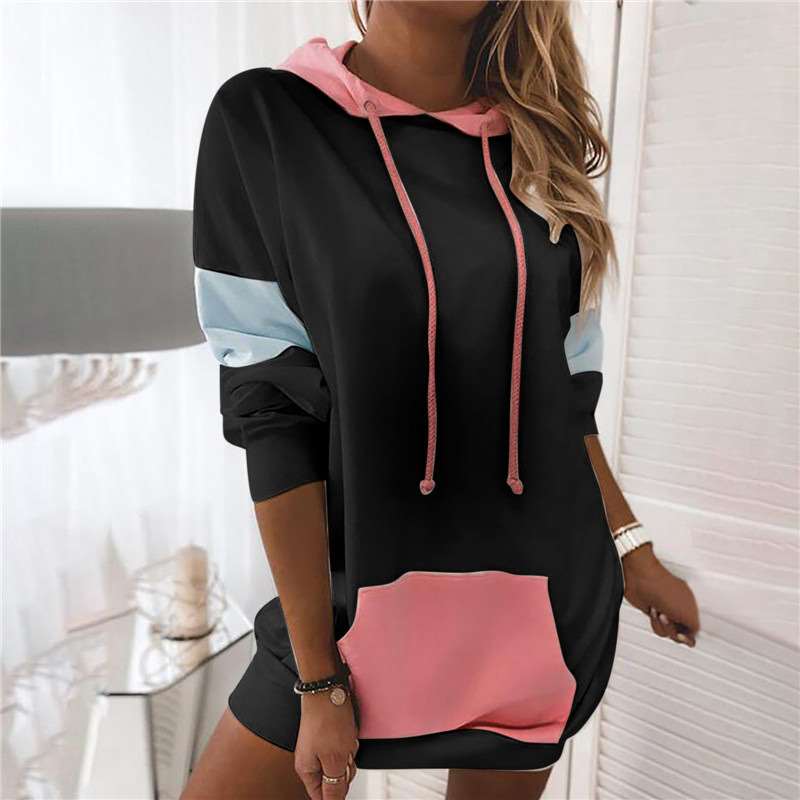 Casual Plus Gored Long sleeve Hoodies Sweatshirts