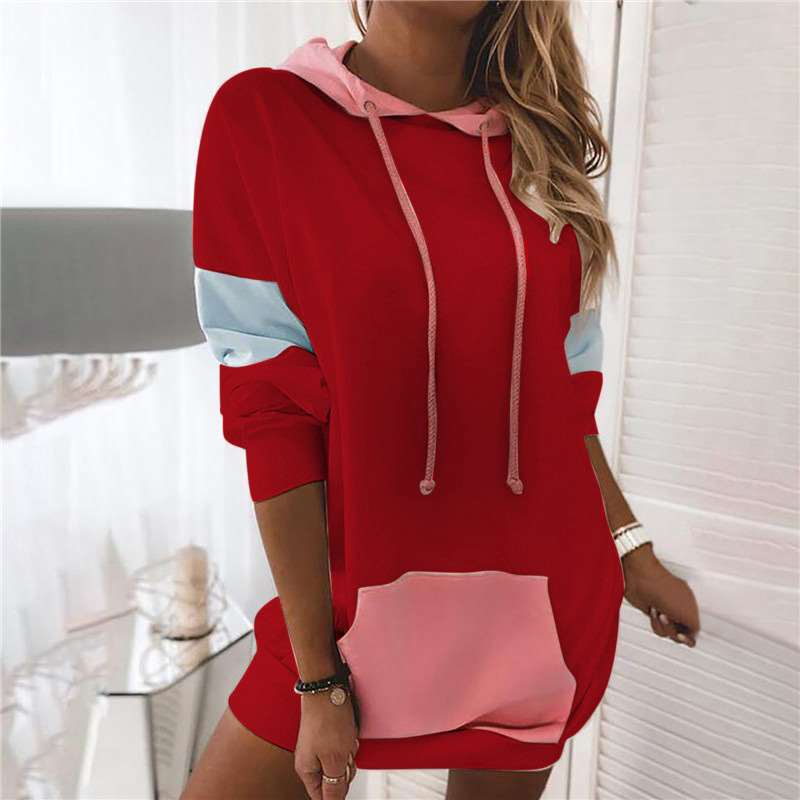 Casual Plus Gored Long sleeve Hoodies Sweatshirts