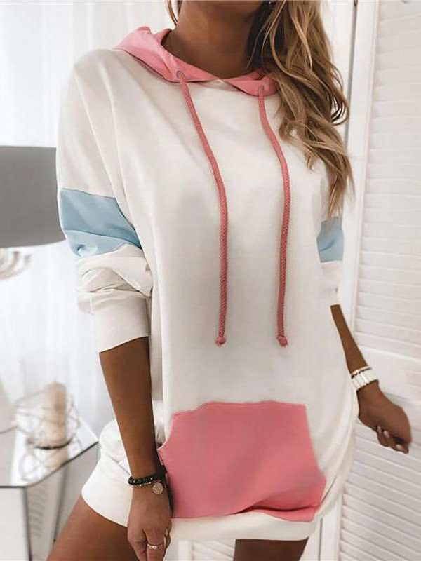 Casual Plus Gored Long sleeve Hoodies Sweatshirts