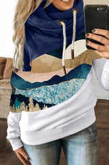 Fashion Print Long sleeve Hoodies Sweatshirts