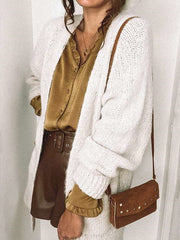 Casual Pure Long sleeve Knit Cardigan