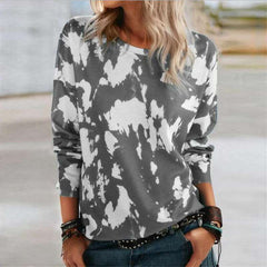Fashion Print Round neck Long sleeve T-Shirts