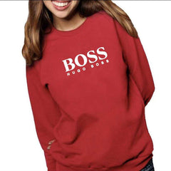 Casual Loose Word print Round neck Long sleeve Sweatshirts