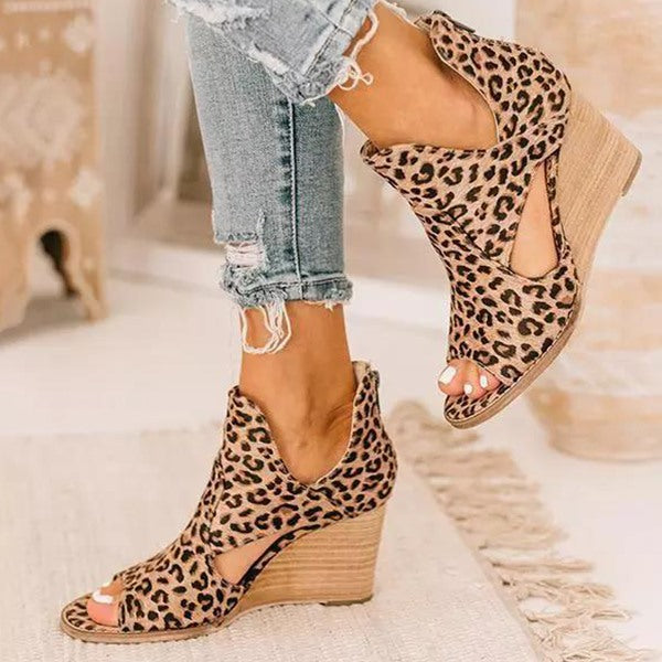 Fashion Leopard printed women chic Sandals