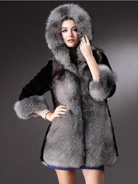 Women Fashion Fur  Plush Coats