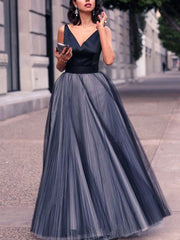 Black V Neck Woman Sexy Elegant With Bowknot Evening Dress