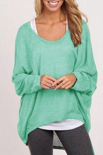 Women Loose Irregular Knit T-Shirts