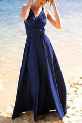 Multi-Way Plain Empire Evening Dress