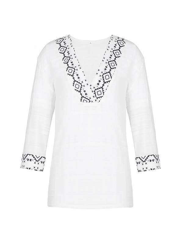 Bohemia Women V neck Long Sleeve Blouses