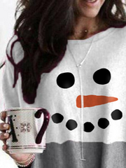 Crew Neck Casual Cartoon Dresses