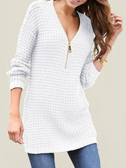 Woman V Neck Sexy Daily Mini Dress Sweater