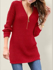 Woman V Neck Sexy Daily Mini Dress Sweater