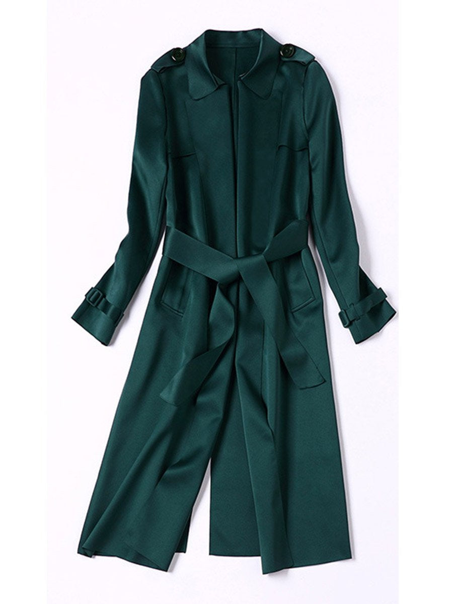 Woman Polyester Customized Material Trench Coats