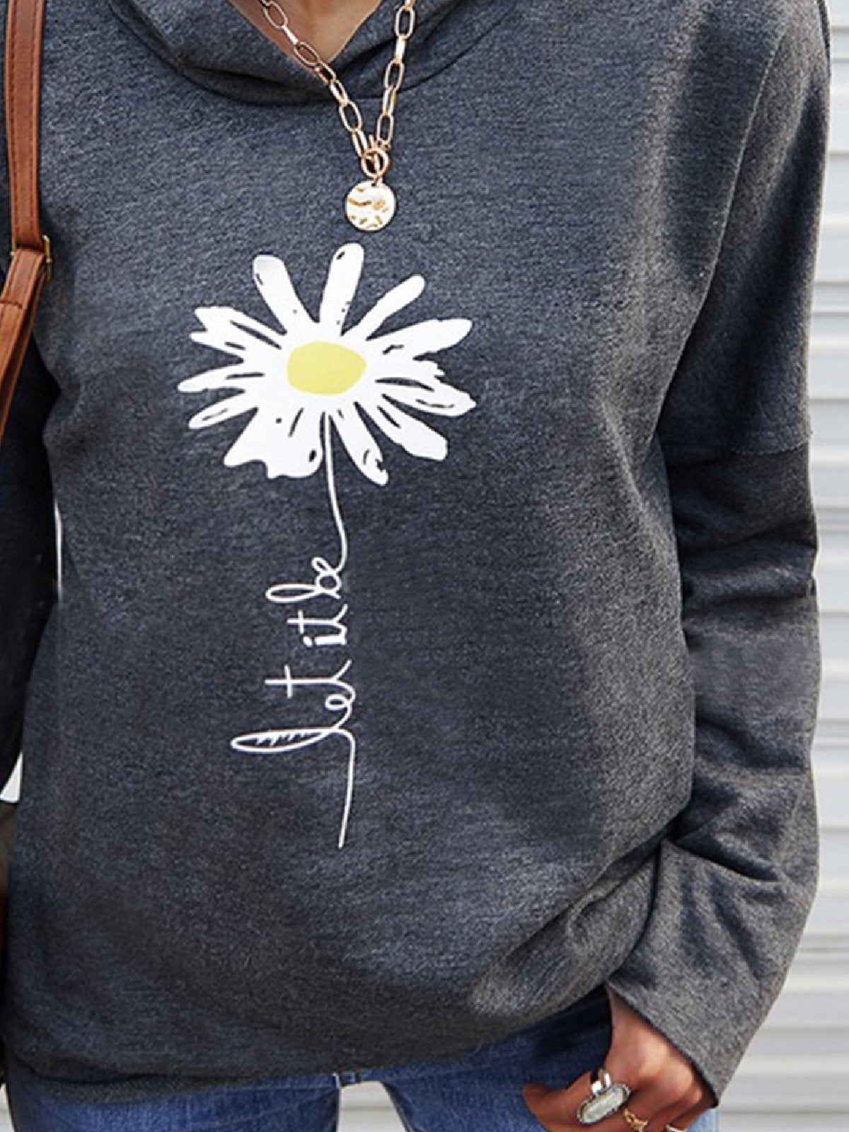 Casual Hooded Plants Loosen Long Sleeve Sweatshirts