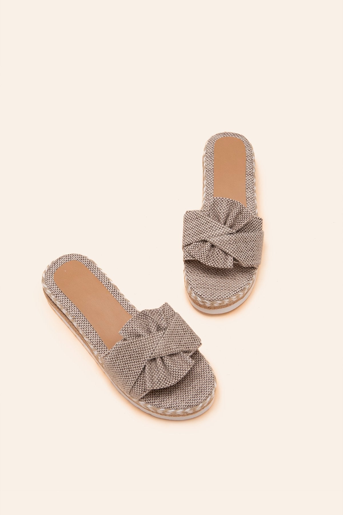 Women Casual Daily Comfy Bowknot Slip On Sandals