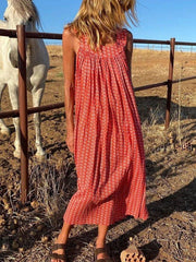 Red Sleeveless Shift Dresses